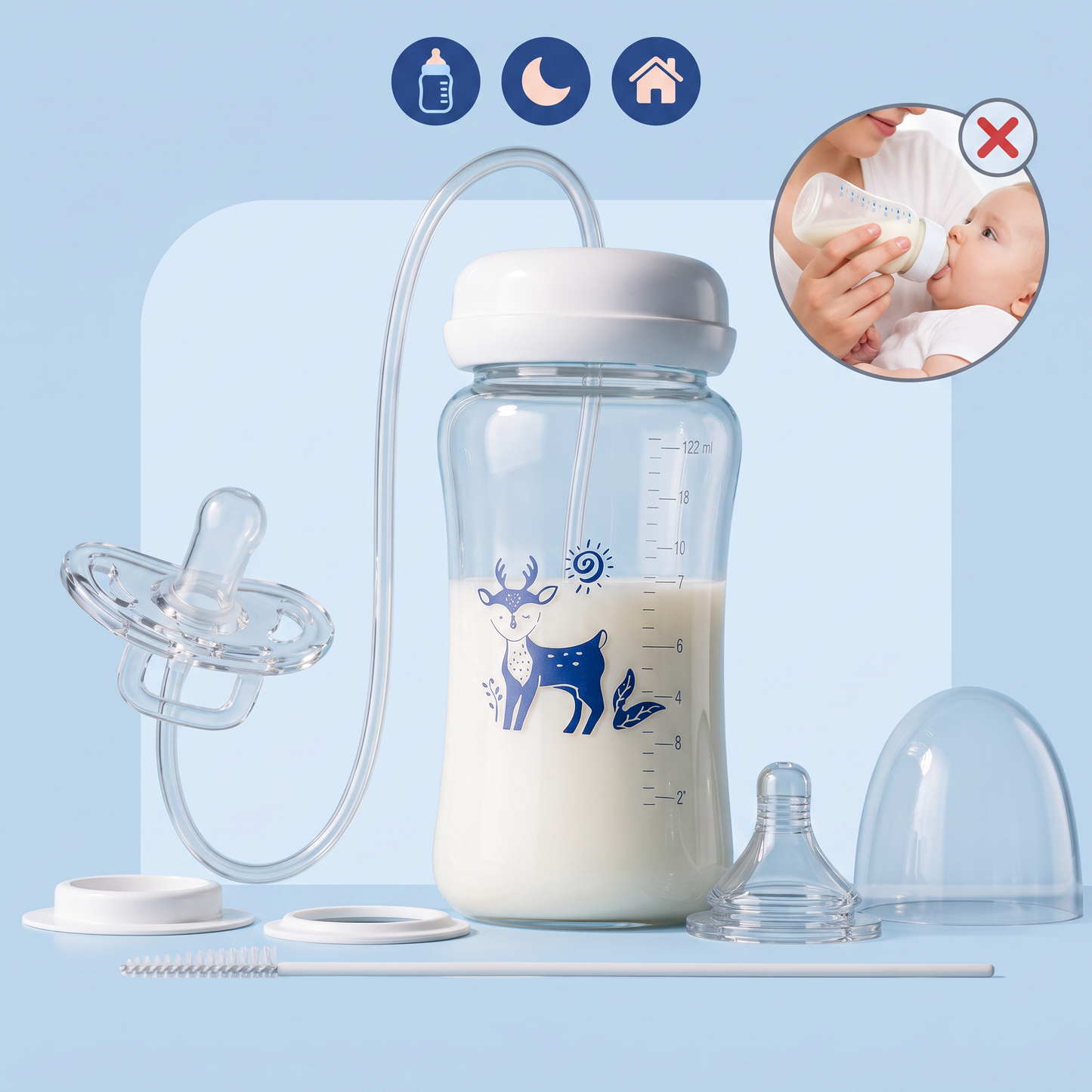Hands-Free Baby Bottle